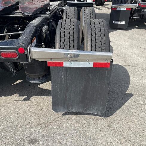 BHTOP 2 Pcs Aluminum Reflector Plates Strips with Reflective Tape for Semi Truck Trailer, Mud Flap Hange Conspicuity Safety Caution Angled Pair in Saudi Arabia