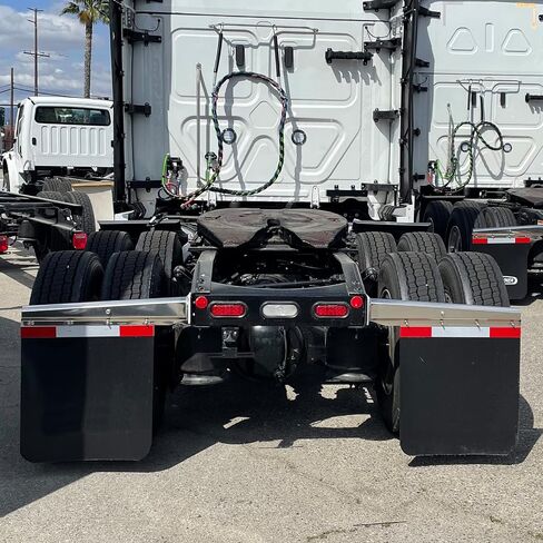 BHTOP 2 Pcs Aluminum Reflector Plates Strips with Reflective Tape for Semi Truck Trailer, Mud Flap Hange Conspicuity Safety Caution Angled Pair in Saudi Arabia
