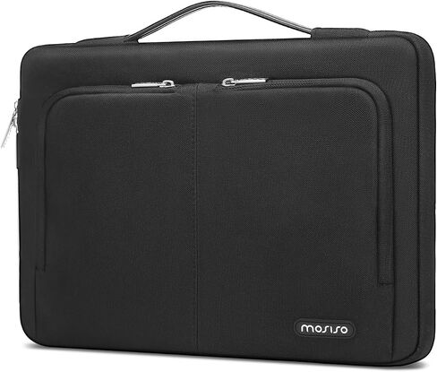 حقيبة كمبيوتر محمول واقية 360 من MOSISO متوافقة مع MacBook Air/Pro، 13-13.3 بوصة، متوافقة مع MacBook Pro 14 بوصة M3 M2 M1 Chip Pro Max 2023-2021 مع نفس الجيوب الأمامية والحزام، وردي in Saudi Arabia