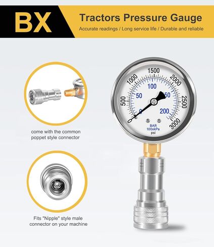 Yoursme Pressure Boost kit for Kubota B (2016 and Older BX) Pressure Gauge and Hydraulic Shims Kit Hydraulic Pressure Adjustment Kit in Kuwait