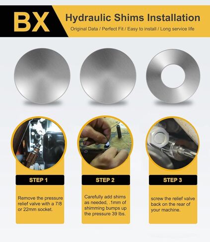 Yoursme Pressure Boost kit for Kubota B (2016 and Older BX) Pressure Gauge and Hydraulic Shims Kit Hydraulic Pressure Adjustment Kit in Kuwait