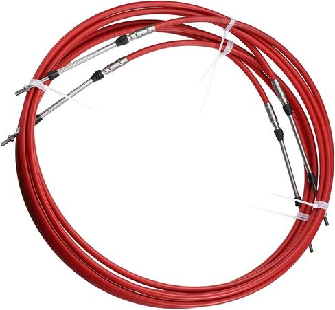 2 قطعة 13ft 4 متر 157 بوصة كابل خنق بحري نوع 3300 / 33C خنق التحول صندوق التحكم عن بعد كابل لياماها محرك خارجي قارب محرك نظام التوجيه الأحمر in Saudi Arabia