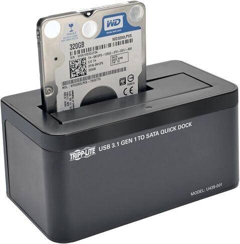 TRIPP LITE USB 3.1 Gen 1 USB-C SATA Hard Drive Quick Dock 2.5" & 3.5" HDD SSD (U439-001) in Saudi Arabia