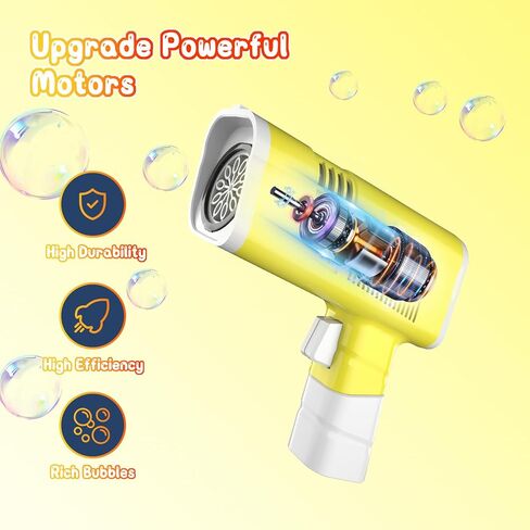 مسدس فقاعات، مسدس فقاعات مسدس فقاعات للأطفال الصغار مع فقاعات غنية وأضواء وامضة، مسدس منفاخ فقاعات للاستخدام الداخلي والخارجي وحفلات الزفاف وأعياد الميلاد in Kuwait