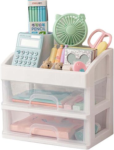 MLAFE Kawaii Organizer Kawaii Cosmetic Storage Box Kawaii Drawer Storage Box Cute Storage Box Cute Organizer (Four-Story) in Saudi Arabia