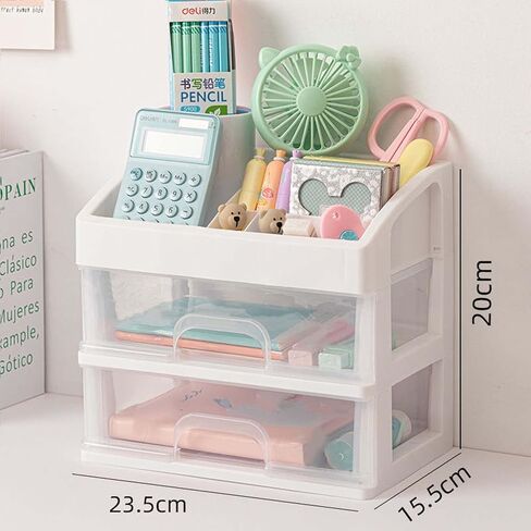 MLAFE Kawaii Organizer Kawaii Cosmetic Storage Box Kawaii Drawer Storage Box Cute Storage Box Cute Organizer (Four-Story) in Saudi Arabia