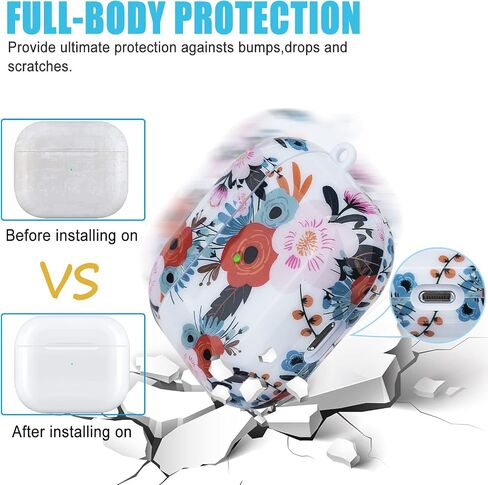 Cute Glitter Airpods Pro 2nd/1st Generation Case with Cleaner Pen, Shell Pattern Airpods iPod Pro 2 Gen Cover Protective Skin Girl Women with Luxury Pearl Keychain 2023/2022/2019 - Colorful in Saudi Arabia