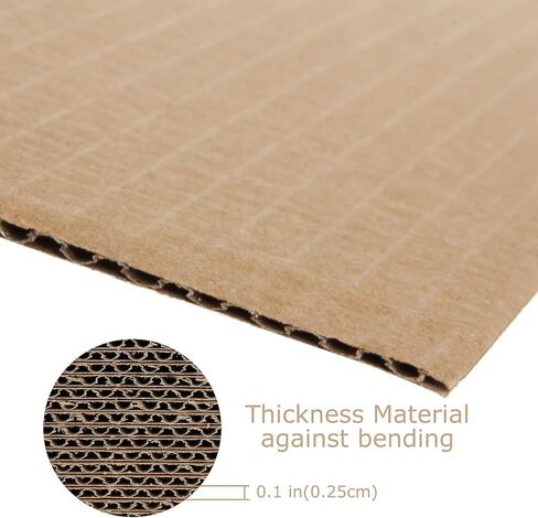 50 حزمة من أوراق الورق المقوى المموج مقاس 11 × 16.5 بوصة، حشوات من الورق المقوى المسطح لتعبئة الحرف اليدوية، مشروع فني بريدي، بسمك 2 مم in Kuwait