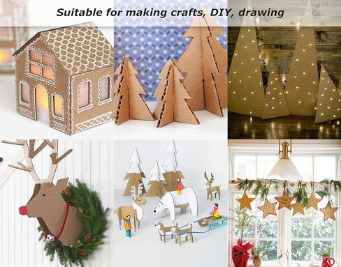 50 حزمة من أوراق الورق المقوى المموج مقاس 11 × 16.5 بوصة، حشوات من الورق المقوى المسطح لتعبئة الحرف اليدوية، مشروع فني بريدي، بسمك 2 مم in Kuwait