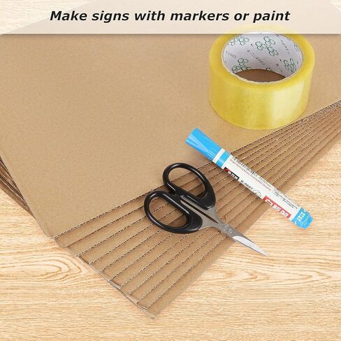 50 حزمة من أوراق الورق المقوى المموج مقاس 11 × 16.5 بوصة، حشوات من الورق المقوى المسطح لتعبئة الحرف اليدوية، مشروع فني بريدي، بسمك 2 مم in Kuwait