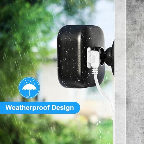 كابل طاقة ومحول Itramax بطول 20 قدمًا متوافق مع كاميرا Blink Outdoor 4، سلك شحن USB مسطح C وميض خارجي من الجيل الرابع، سلك تمديد شاحن مقاوم للماء لكاميرا Blink Outdoor 4 الجديدة باللون الأسود 6M 25 in Kuwait