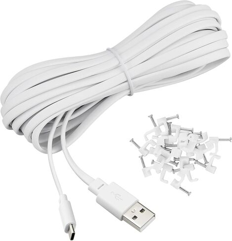 سلك طاقة بطول 30 قدمًا لكاميرا الأمان Blink Mini 2، Blink Outdoor 4، كابل تمديد USB C طويل in Saudi Arabia