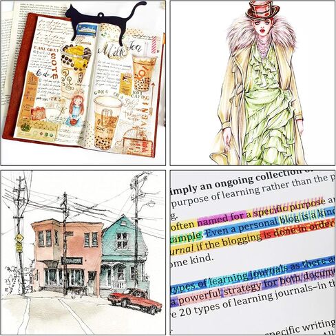 مجموعة أقلام تحديد متغيرة اللون مكونة من 12 قطعة، قلم تمييز بطرف مزدوج من NiArt، ألوان متنوعة، أقلام سحرية متغيرة للمسح برأس رفيع، ألوان متنوعة، فلورسنت للمجلة الفنية in Kuwait