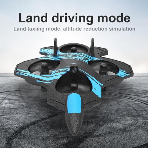 Harrisville Designs RC AirPlane Drone، طائرة هليكوبتر كوادكوبتر للتحكم عن بعد مع تحوم تلقائي، تقلبات ثلاثية الأبعاد، 3 أوضاع للسرعة، مسافة طيران طويلة ووقت طيران أزرق in Kuwait