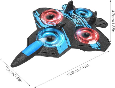 Harrisville Designs RC AirPlane Drone، طائرة هليكوبتر كوادكوبتر للتحكم عن بعد مع تحوم تلقائي، تقلبات ثلاثية الأبعاد، 3 أوضاع للسرعة، مسافة طيران طويلة ووقت طيران أزرق in Kuwait