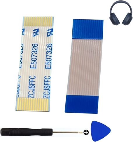 كابل مسطح مرن، قطعتان 14 دبابيس FPC FFC كابل شريطي مرن لسوني WH-1000XM4، WH-1000XM3 سماعات بلوتوث لاسلكية لإلغاء الضوضاء فوق الأذن موصلات منفذ الشحن in Kuwait
