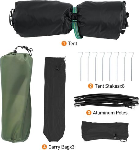 Backpacking Bivy Tent Outdoor Camping Lightweight Single Person Hunting Tent Outdoor Survival Space Saving Waterproof 1 Man Tent in Kuwait