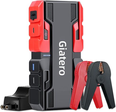 Giatero 001 4000A Car Jump Starter, 12V Battery Jumper Starter Portable Jump Box(10.0L Gas/8.0L Diesel), Jump Start Battery Pack with 3 Modes Flashlight, Power Bank with USB Quick Charge & Type C Port in Saudi Arabia