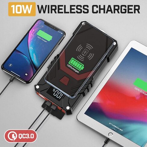 BIUBLE Car Jump Starter, 2500A Peak 12V Auto Booster Battery Pack Jump Box(Up to All Gas or 8.0L Diesel Engine, 50 Times) Jump Starter with 10W Wireless Charger Smart Jump Cables in Kuwait