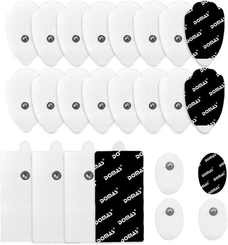 Tens Unit Replacement Electrode Pads - Self Adhesive Patch Reusable Sticky Tens Unit Pads Pack of 24Pcs(12 Pairs) Carbon Conductive Gel for Muscle Stimulator Device - Non Irritating Design in Kuwait