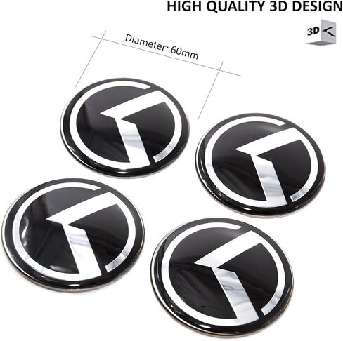 ARKOSKNIGHT 7PCS Vintage K Emblem Compatible with Front Rear Badge for Car Accessories (Carbon Fiber -Black) in Saudi Arabia
