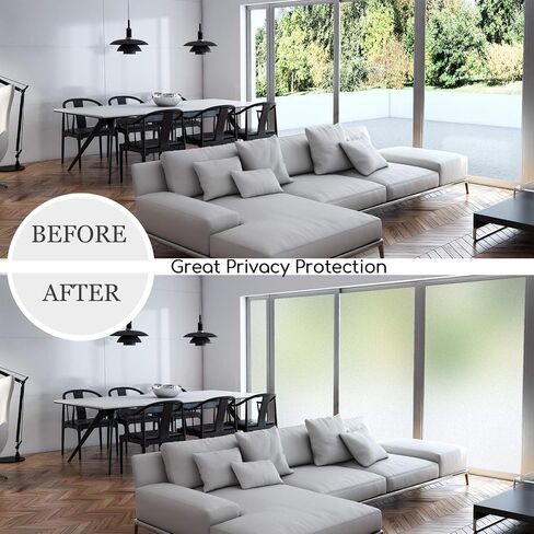 HIDBEA Total Blackout Window Film,100% Light Blocking Privacy Room Darkening Window Tint with Heat Control Static Cling Removable Blackout Window Cover for Day Sleep, 17.5 Inch X 6.5 Feet in Saudi Arabia