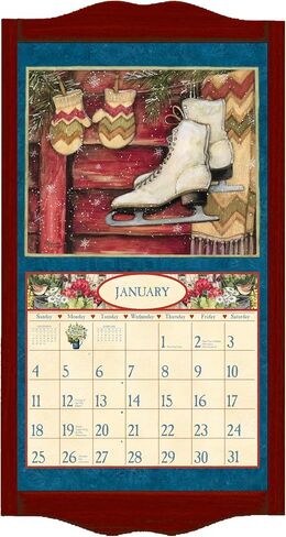LANG Classic Wall Calendar Frame - Vintage Red, Large in Saudi Arabia