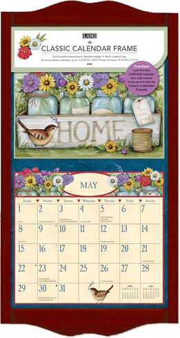 LANG Classic Wall Calendar Frame - Vintage Red, Large in Saudi Arabia