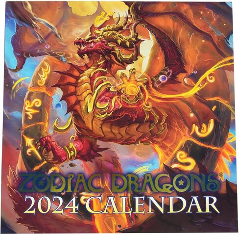 2024 Zodiac Dragons Fantasy Wall Calendar إصدار محدود in Kuwait