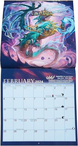 2024 Zodiac Dragons Fantasy Wall Calendar إصدار محدود in Kuwait