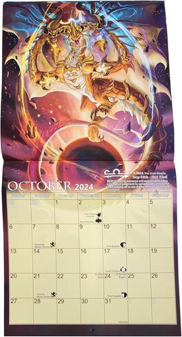 2024 Zodiac Dragons Fantasy Wall Calendar إصدار محدود in Kuwait