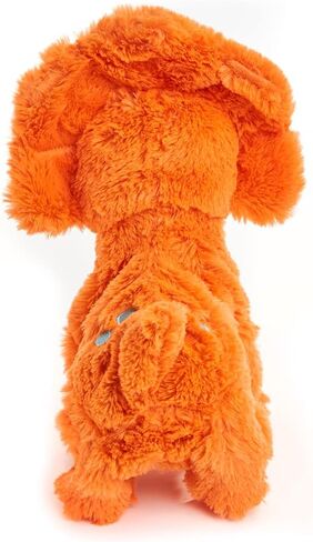 كادل بارن - دينو برايتس - ستومبين سيرا | لعبة الديناصور المحشوة باللون البرتقالي ترايسيراتوبس من القطيفة للمشي واللعب بالأغنية، 25.4 سم in Kuwait