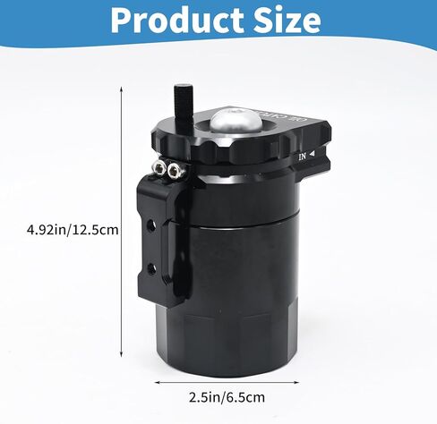 طقم علبة التقاط الزيت 400 مل من Momiuchear، تلميع محرك خزان فاصل الزيت، بديل لسيارة Ford F150 2011-2019 2.7EB 3.5EB 5.0، جانب الركاب مع فلتر للتنفس in Kuwait