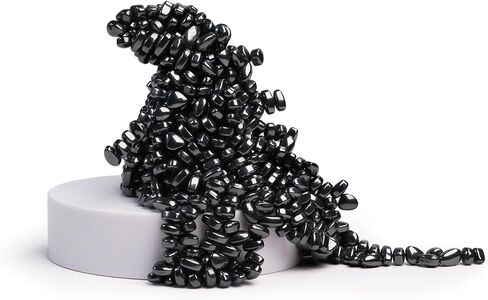 LiKee Easy-Shape Ferrite Putty Magnetic Fidget Toys for Men Women Adult Stress Relief, Include Strong Magnet Base & 500+ Black Pebbles, Captivating Desk Decoration Thoughtful Colleague Gifts (Black) in Saudi Arabia