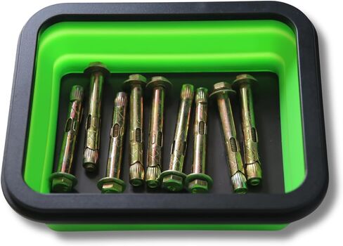 Xeerrfan Foldable Magnetic Parts Tray, Collapsible Silicone Tools Tray Set in 3 Sizes, Tool Box Organizer Bowl for Screws Nuts Pins, Blue in Saudi Arabia