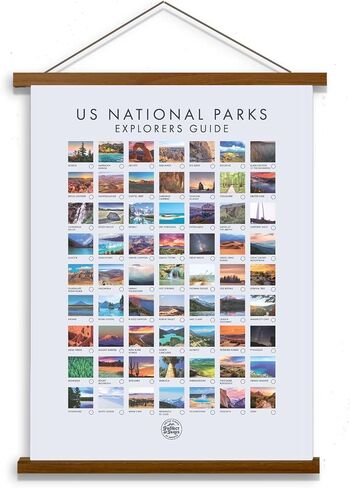 USA National Park Poster - Interactive Pushpin Map With All US National Parks - Made in the USA - Mark Your Travels Through Our Beautiful National Parks Great National Park Poster Gift for Dad in Saudi Arabia