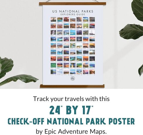 USA National Park Poster - Interactive Pushpin Map With All US National Parks - Made in the USA - Mark Your Travels Through Our Beautiful National Parks Great National Park Poster Gift for Dad in Saudi Arabia
