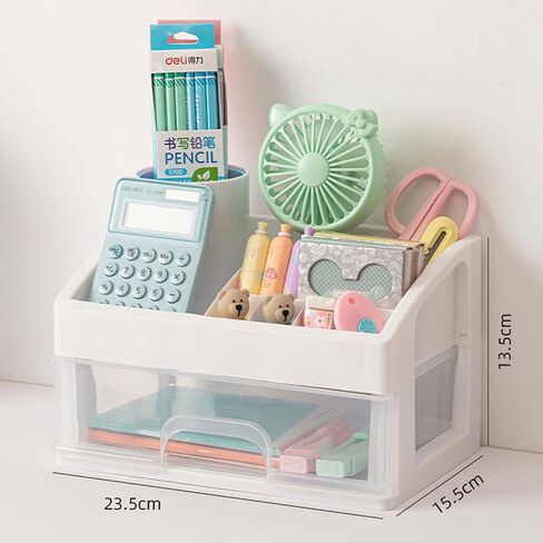 MLAFE Kawaii Organizer Kawaii Cosmetic Storage Box Kawaii Drawer Storage Box Cute Storage Box Cute Organizer (Four-Story) in Saudi Arabia