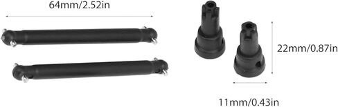 Alomejor Steel Rear CVD Drive Shaft, Dogbone Shaft Set for SCY 1/16 RC Car 16101 16102 16103 16201 in Saudi Arabia