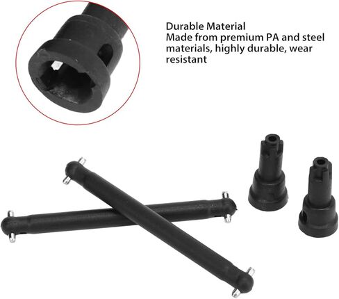 Alomejor Steel Rear CVD Drive Shaft, Dogbone Shaft Set for SCY 1/16 RC Car 16101 16102 16103 16201 in Saudi Arabia
