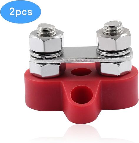BokWin 2 Pcs Power Distribution Block 3/8 Inch Singe Stud Battery Junction Block M10 Power and Ground Junction Block 12V Power Junction Block for Auto Car Marine Boat in Saudi Arabia