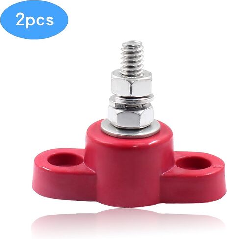 BokWin 2 Pcs Power Distribution Block 3/8 Inch Singe Stud Battery Junction Block M10 Power and Ground Junction Block 12V Power Junction Block for Auto Car Marine Boat in Saudi Arabia