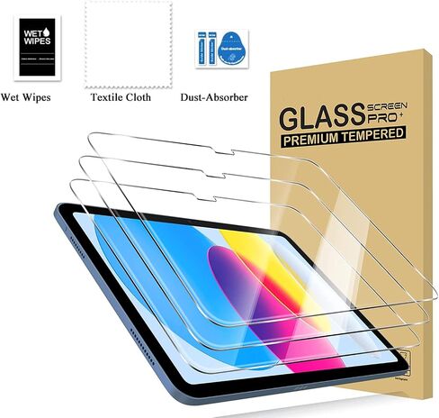KIQ 2 Pack Tempered Glass for iPad 10th Generation Screen Protector 2022 Compatible iPad 10.9 Screen Protector 10.9 Inch 10th gen in Saudi Arabia