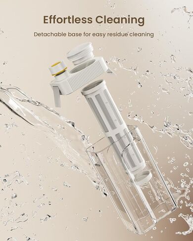 ماكينة صنع القهوة الباردة المدمجة من مايستري هاوس، ماكينة صنع الشاي والقهوة المثلجة سعة 34 أونصة بدون مقبض لتوفير المساحة، إبريق تريتان، فلتر شبكي 350، مانع للتسرب بنسبة 100% (أسود) in Kuwait