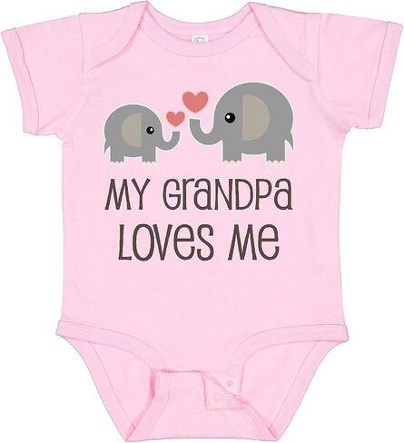 inktastic My Grandpa Loves Me Baby Bodysuit in Saudi Arabia