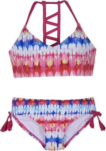 ملابس سباحة للفتيات من Firpearl بكيني هالتر من قطعتين لباس سباحة بيكيني للأطفال in Kuwait