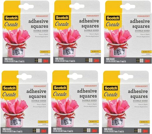 Scotch Brand 009-1000-CFT Scotch Photo Splits Double-Sided Adhesive Mounting Squares, 0.45 by 0.45-Inch (6) in Saudi Arabia