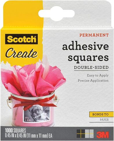 Scotch Brand 009-1000-CFT Scotch Photo Splits Double-Sided Adhesive Mounting Squares, 0.45 by 0.45-Inch (6) in Saudi Arabia