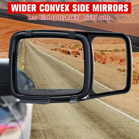 HAKA TOUGH Clip On Towing Mirror Extensions and Antenna Base Cover Kit for 2009-2018 Dodge Ram 1500 2500 3500, Snap & Zap Side Rearview Mirror Extend Cover, Antenna Ornament Adapter Mount Accessories in Saudi Arabia