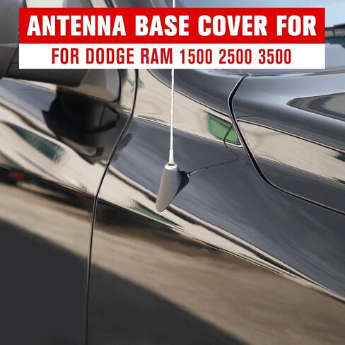 HAKA TOUGH Clip On Towing Mirror Extensions and Antenna Base Cover Kit for 2009-2018 Dodge Ram 1500 2500 3500, Snap & Zap Side Rearview Mirror Extend Cover, Antenna Ornament Adapter Mount Accessories in Saudi Arabia